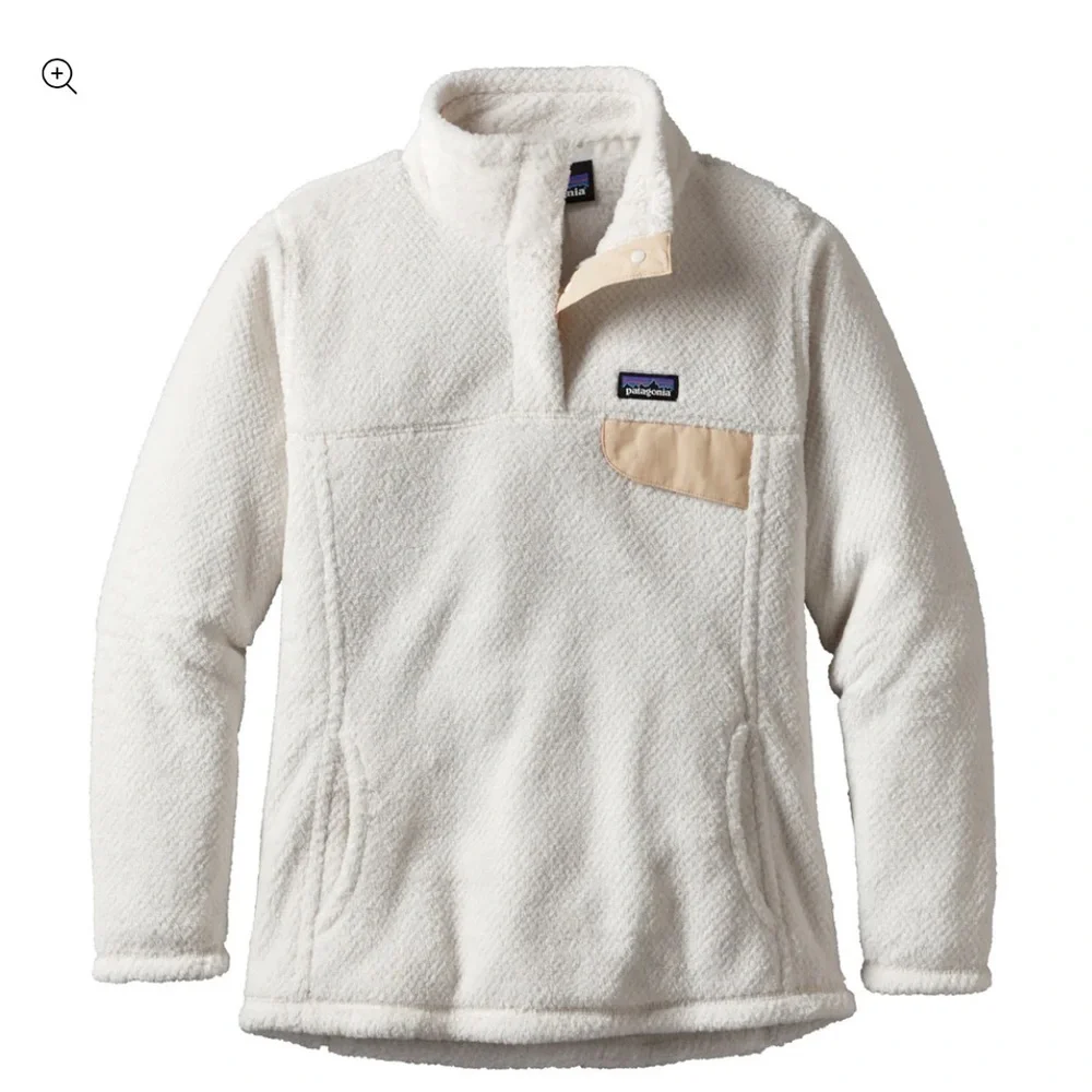 Patagonia Sweater Fleece Women’s Re-Tool Snap-T Pullover size Small Ivory - Picture 2 of 13